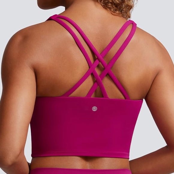CRZ YOGA Womens Butterluxe Strappy Longline Sports Bra - Picture 2 of 4